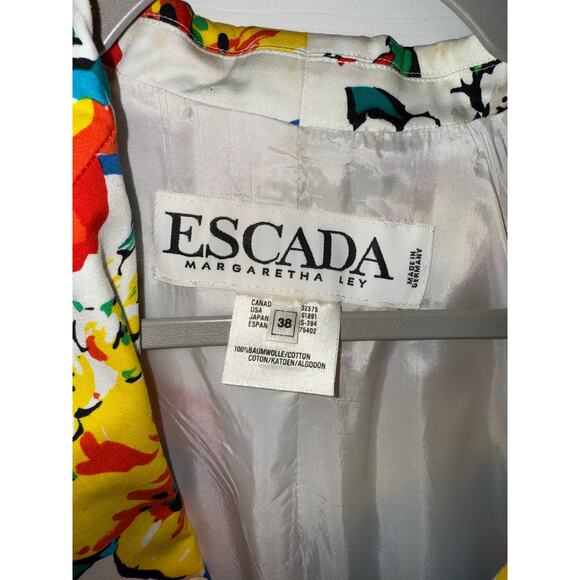 ESCADA floral blazer 100% cotton - size 38 (M) - Picture 5 of 12